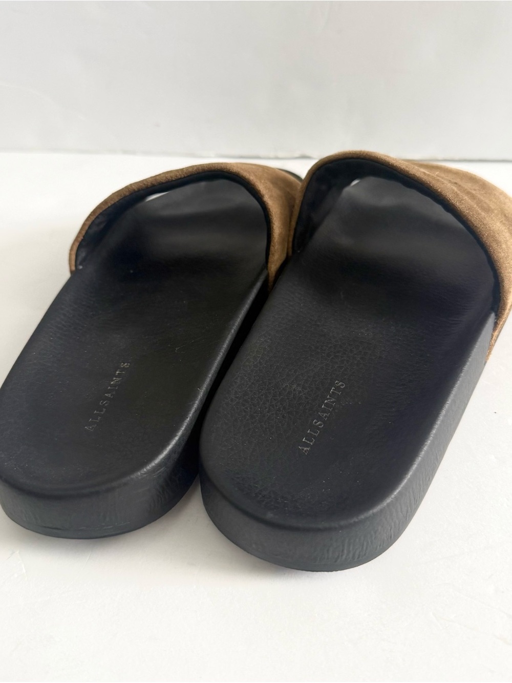 All Saints Karli Slide Sandals Suede Rubber Size 8 - Picture 8 of 10